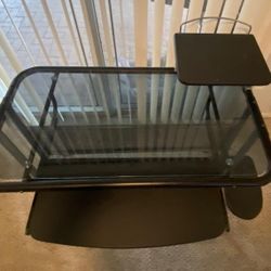 Glass Desk With Keyboard Slide Out