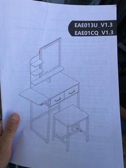 Vanity with chair
