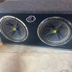 Two 12 Inch Kicker Subwoofers With 5 Channel Amp