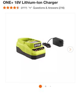 Ryobi ONE+ 18V Lithium-Ion Battery Charger