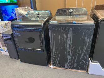 GE PROFILE BLACK WASHER AND DRYER
