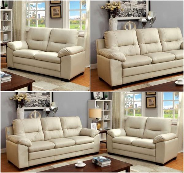 Brand New Ivory Plush Leather Sofa Loveseat 600 Including Brand New Ivory Plush Leather Sofa Loveseat 600 Including Delivery