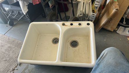 Cast Iron Double Sink
