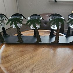 Metal Palm Tree Tealight Holder