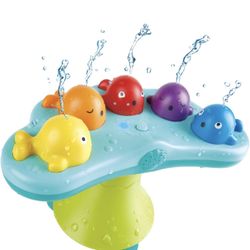 Hape Music Fountain Bath Toy| Whale Bathtub 2 Play Modes Toy with Music| Bathroom Shower Toy for Toddlers