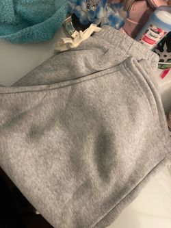 light grey jort sweatpants