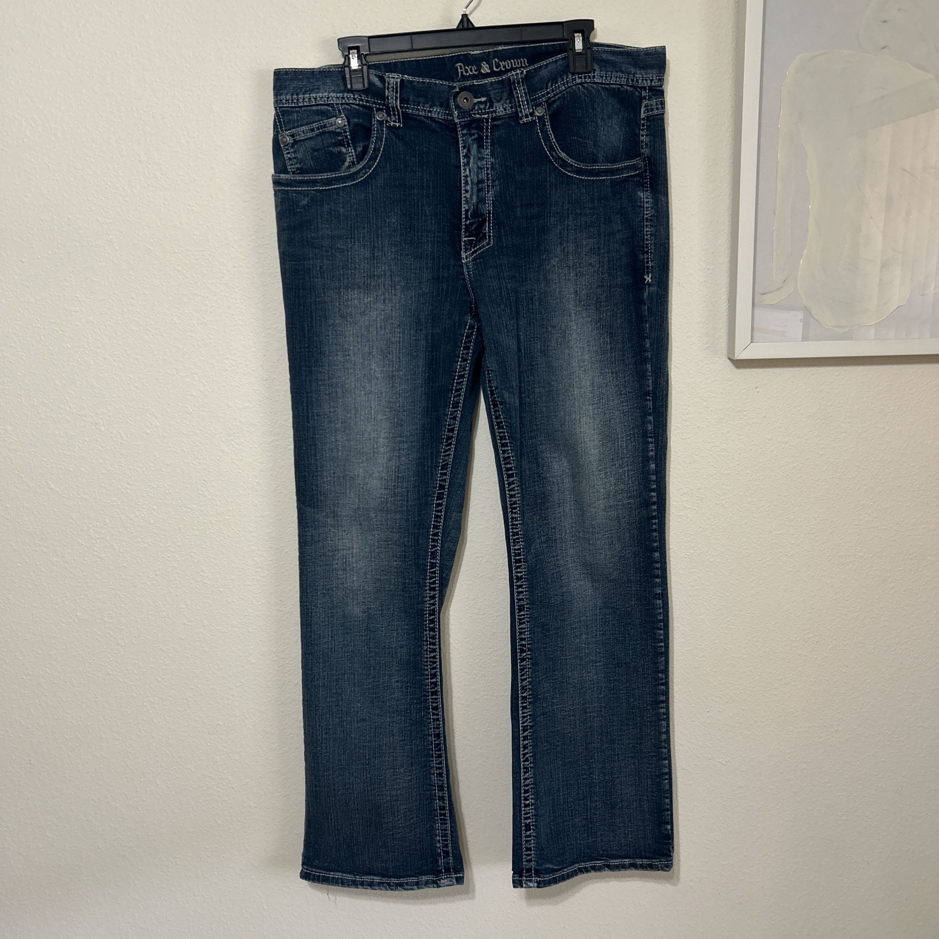 Axe & crown Men's Bootcut Jeans - Indigo