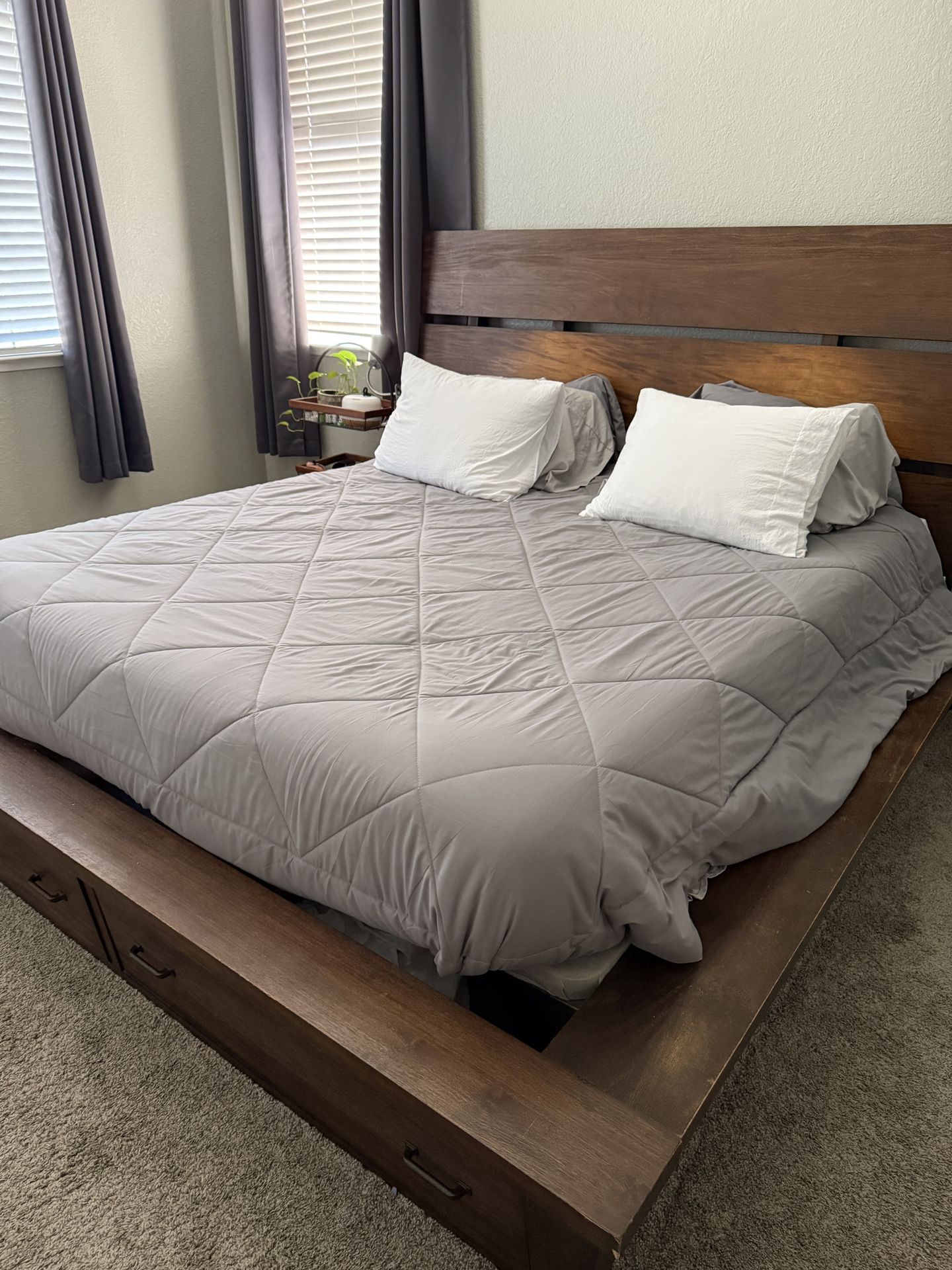 Bedroom Set -  Cal King Bed + Dresser
