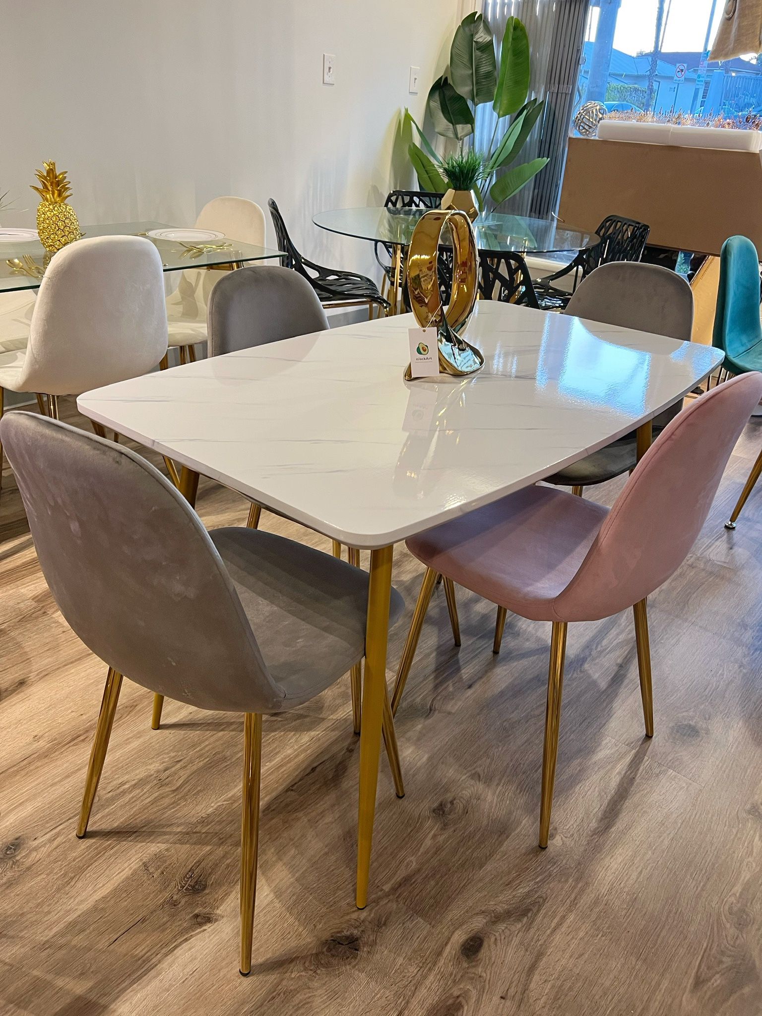 Faux Marble Dining Table