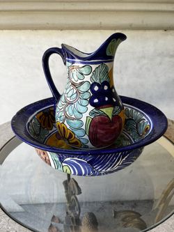 Pitcher And matching serving plate