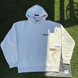 Large gray essentials hoodie