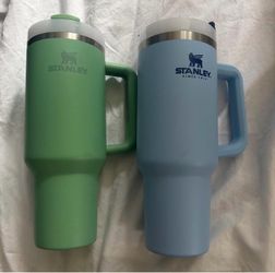 Stanley Quencher Tumblers – Green and Blue, Set of 2