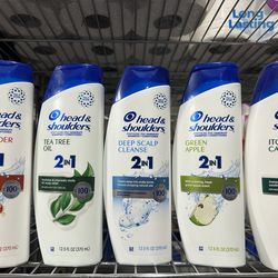 HEAD & SHOULDERS 2 IN 1 SHAMPOO + CONDITIONER $5.00 EACH