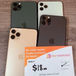 Apple IPhone 11 Pro 64gb Unlocked .  Pay $25 Today,  Rest Later In PAYMENTS. NO CREDIT CHECKS 