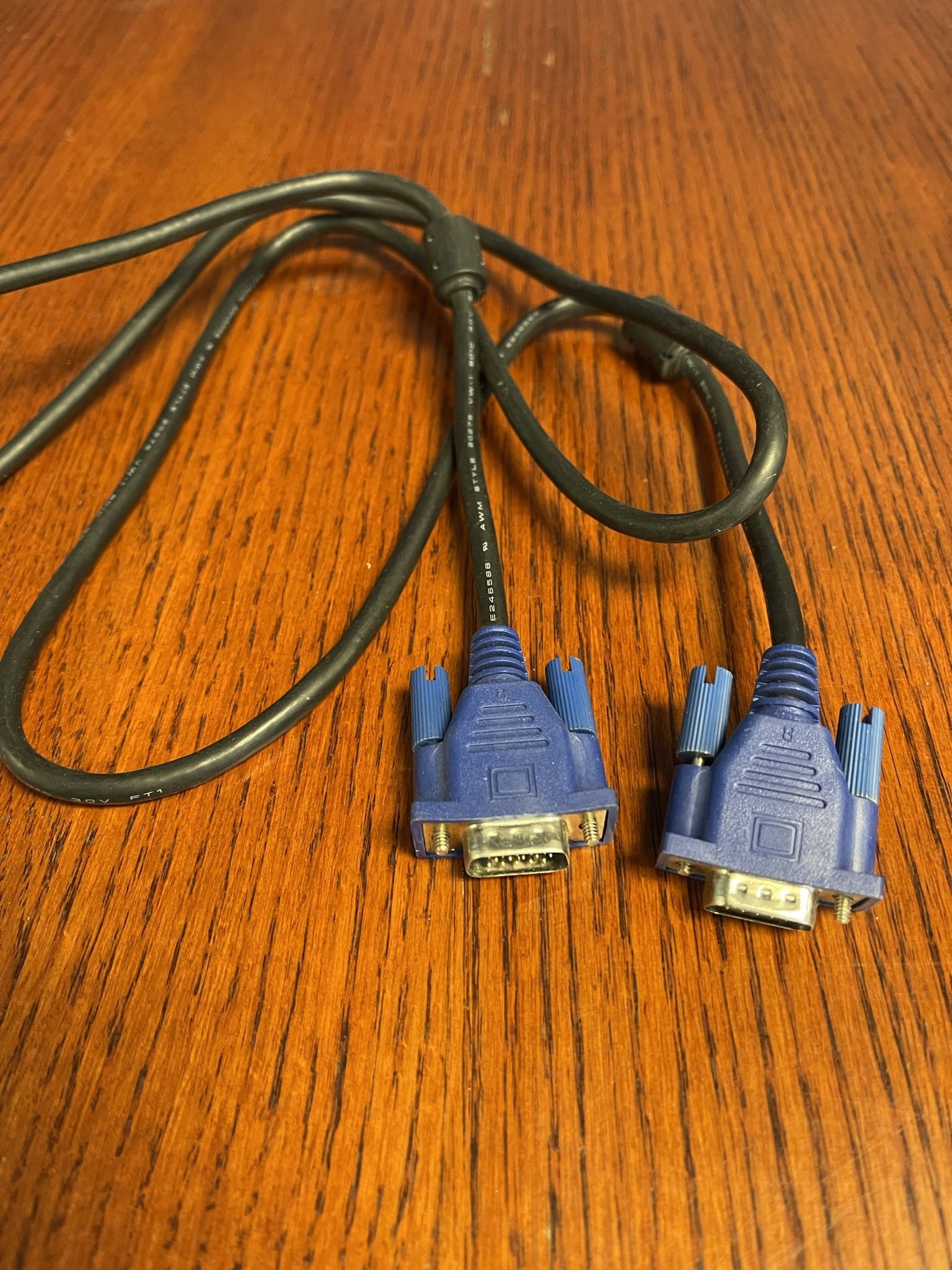 Blue VGA Blue Cable - Desktop Laptop Projector - 5 Available Price for each