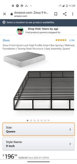Queen Smart box spring.