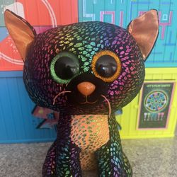 TY BEANIE BOOS 9 INCH “ SPELLBOUND” MULTI COLORED CAT