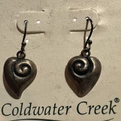 Sterling Silver Heart Earrings 
