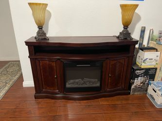 Fire place/heater TV stand.