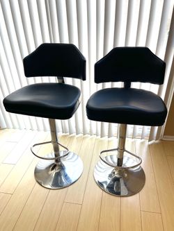 Counter Bar Stool Height Seat Adjustable Leather Set