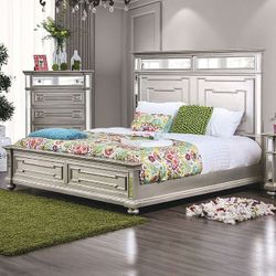 Glam Silver Bed 