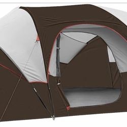 10 Person Camping Tent - Portable Easy Set Up Family Tent for Camp, Windproof Fabric Dome Tent Outdoor for Hiking, Backpacking, Traveling-14'x11'x74in