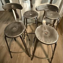 Industrial Whale Back Bar stools 