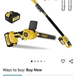 PON EN EL TITULO: TROOZY Cordless Pole Saw & Mini Chainsaw