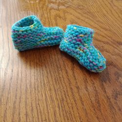 Hand Knitted Newborn Booties