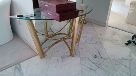 Brass console table