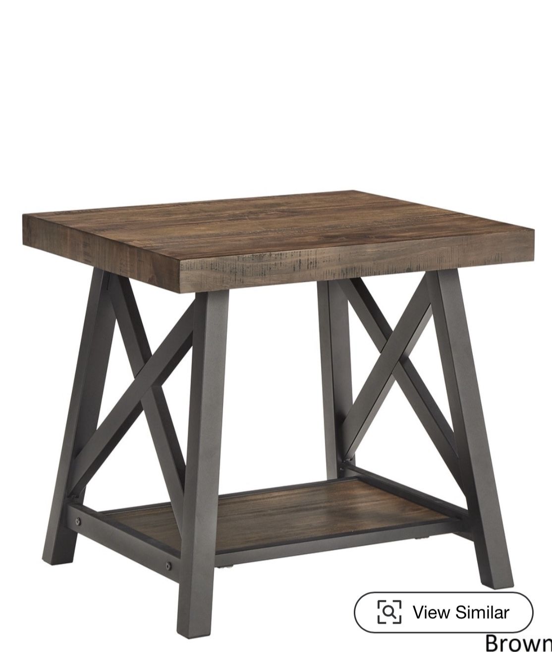 Oak wood finish side table