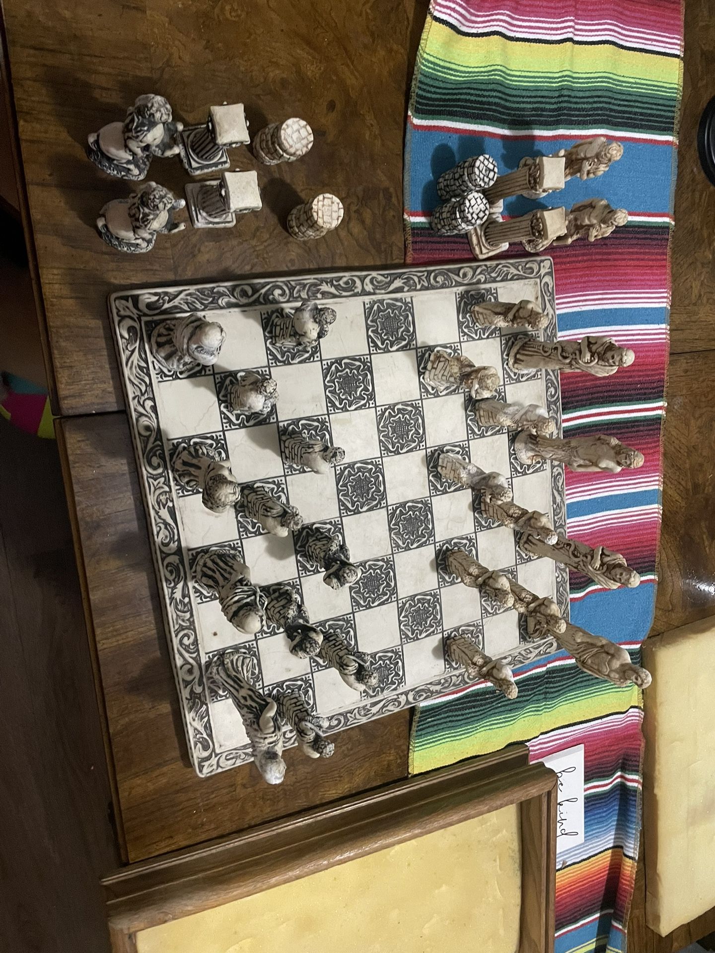 Solid Marble Chess Set And Board