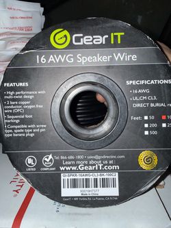 GearIT Pro Series 16 AWG Gauge Speaker Wire Cable 100 Feet /30.48 Meters NEW
