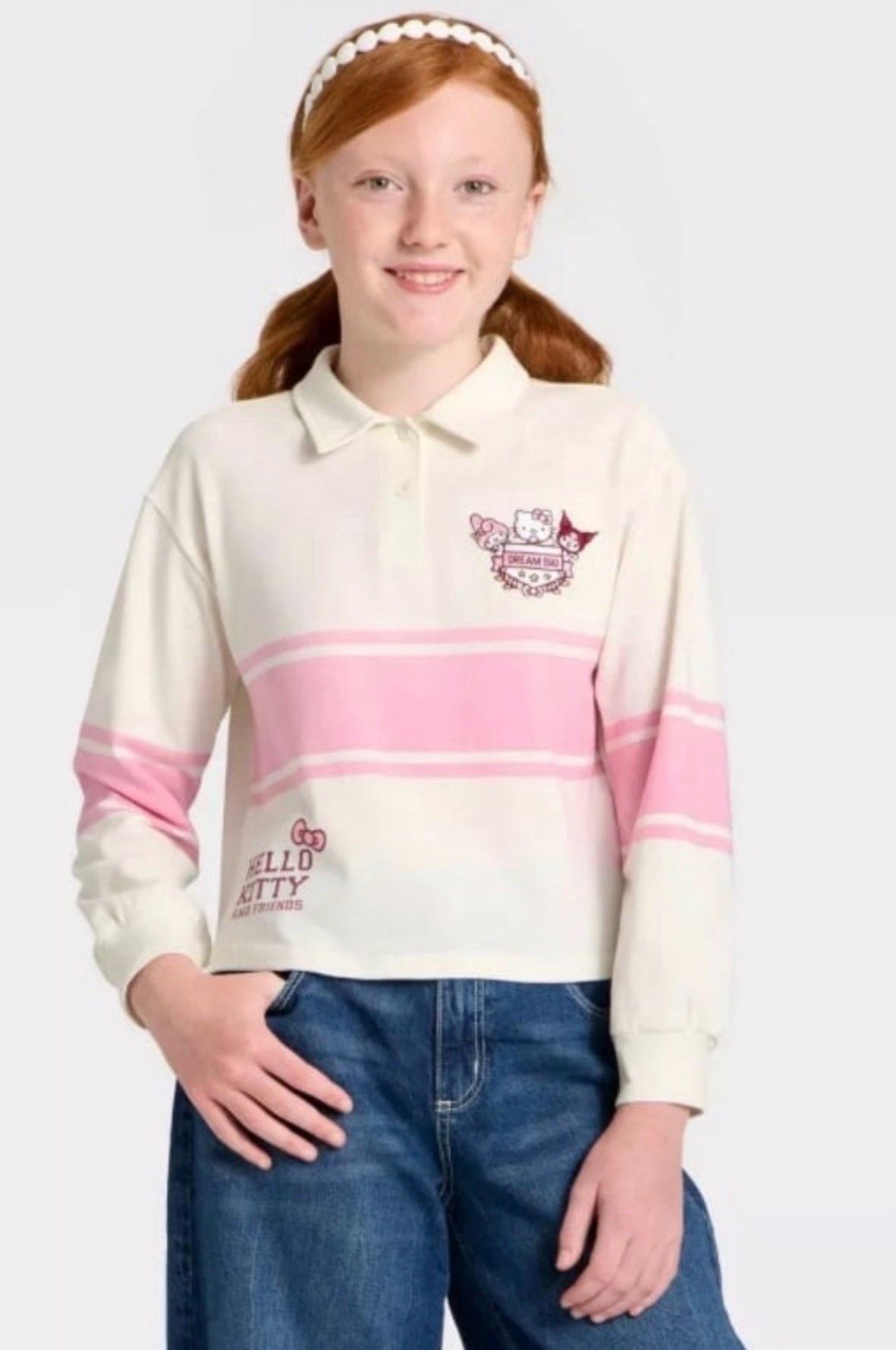 Girls sanrio hello kitty & friends rugby shirt
