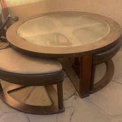 Glass Table With 4 Chairs