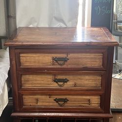 Bamboo And Real Wood Dresser
