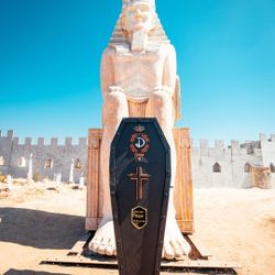 Custom made dracula coffin..