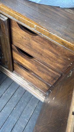 Dark Wood Dresser with Drawers