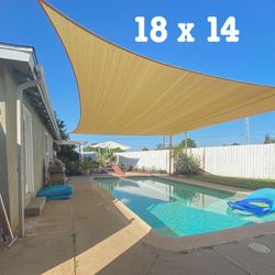 Brand New Pool Shade Sunshade Canopy 18x14 Feet