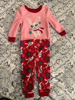 Girls Bunny Fleece Pajama Set
