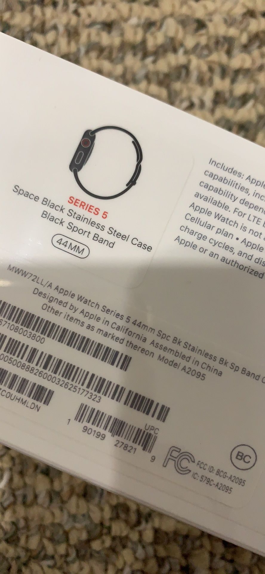 Apple Watch Series 5 44mm (GPS/CEL) Black Stainless Steel