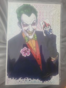 Art Marvel Joker  signed by both artists