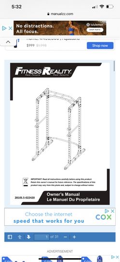 Fitness Reality 810XLT Power Cage Model 2810S for Sale in South Norfolk VA OfferUp
