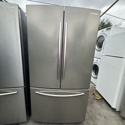 Samsung French Door Dark Stainless Steel Fridge We Deliver And Install🚚👨🏻‍🔧