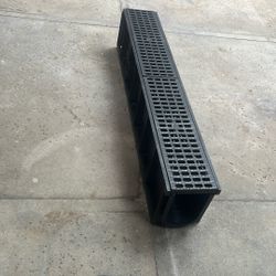 Channel drain two boxes eight pieces in each box total lanes approximately 50 feet
