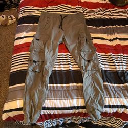 Grey Cargo Pants 