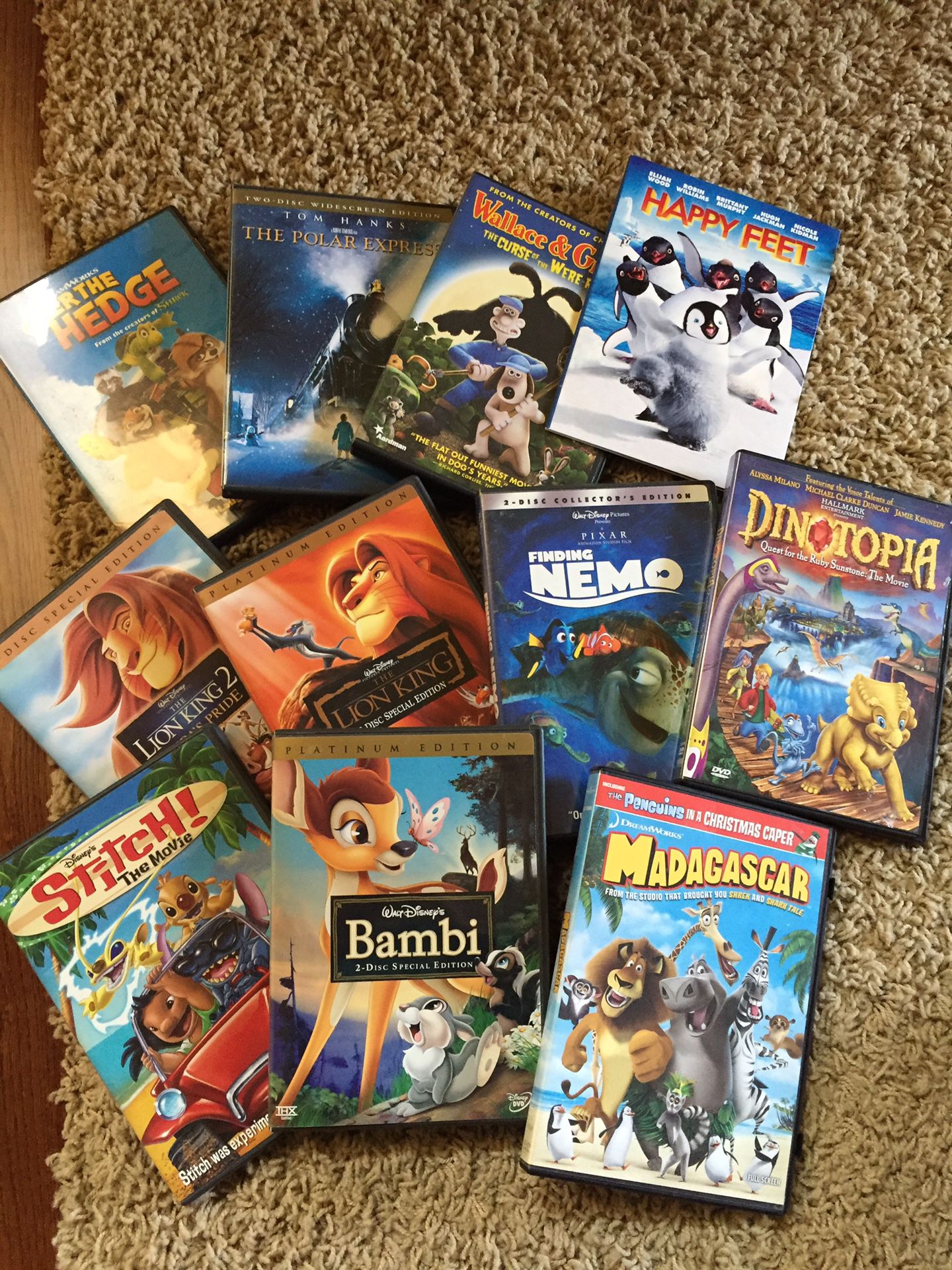 Kids DVD’s 11 Movies with Cases