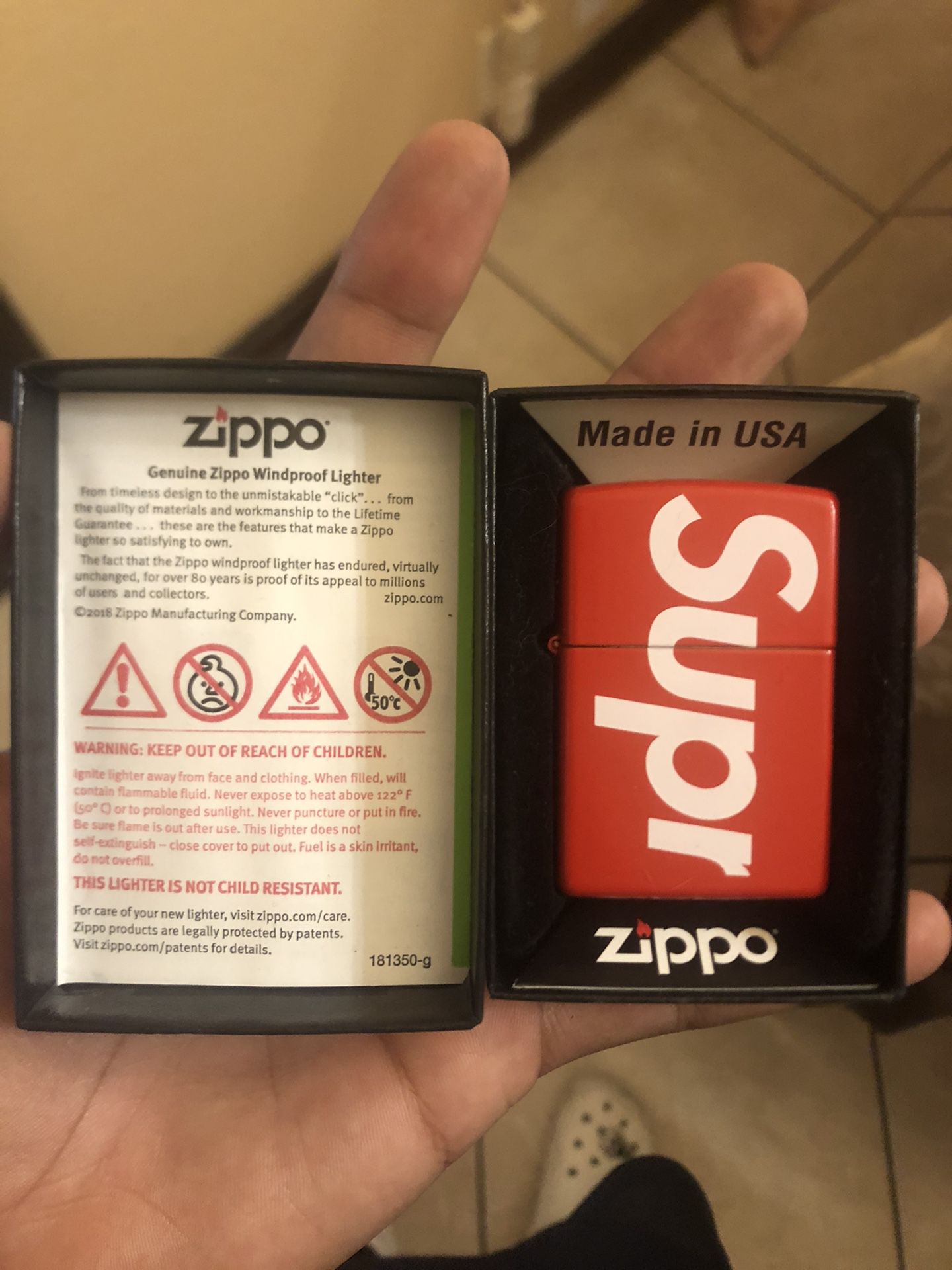 Supreme Zippo Lighter 