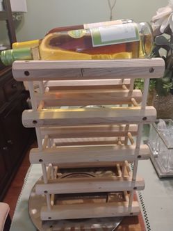 Wooden wine rack