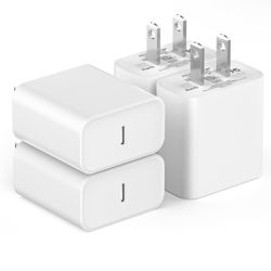 Brandnew 4 Pack 20W USB C Wall Charger Super Fast Charging Block